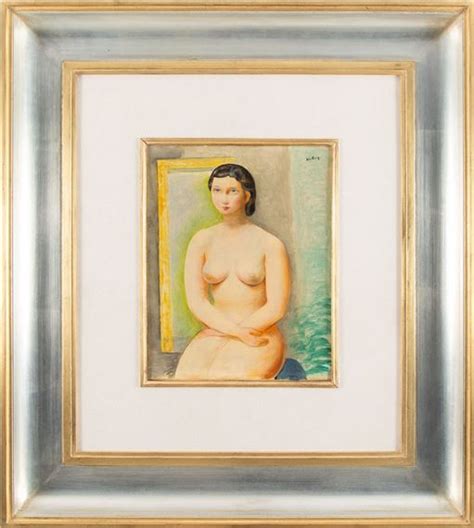 Mo Se Kisling Sitting Female Nude Nu Assis Circa Mutualart