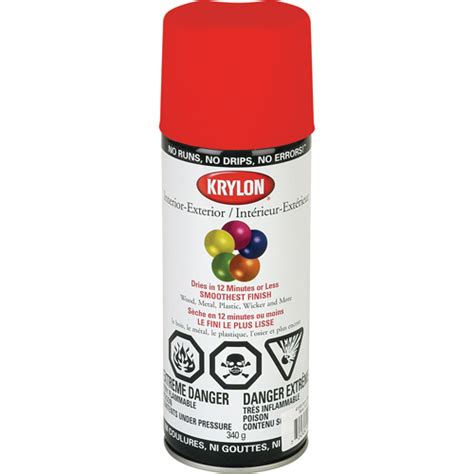 Krylon Industrial Spray Paint Red Aerosol Can 16 Oz Scn Industrial