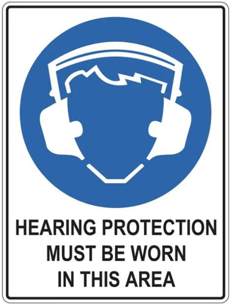 Mandatory Safety Signstickers Hearing Protection Must Be Worn In