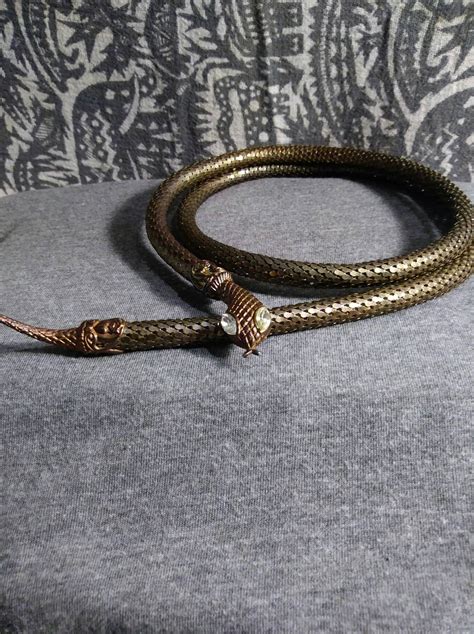 Vintage Snake Necklace Or Belt S Whiting And Davis Style Jewelry