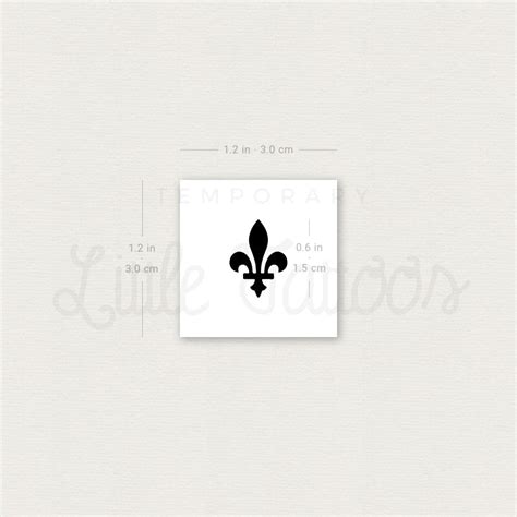 Louisiana Fleur De Lis Temporary Tattoo - Set of 3 – Little Tattoos