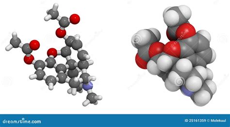 Heroin (diacetylmorphine) stock illustration. Illustration of analgesic ...