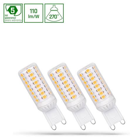 LED G9 230V 4W CW DIMMABLE SMD 5 LAT PREMIUM 3 PACK SPECTRUM