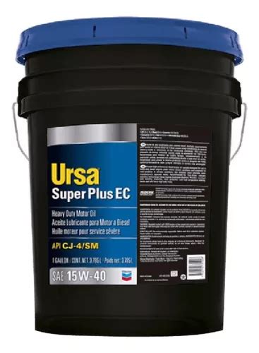 Aceite Motor Chevron Ursa Super Plus Ec 15w40 19 Lts Cuotas Sin Interés