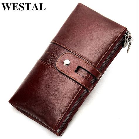 Westal Cartera De Mano De Piel Aut Ntica Para Mujer Billetera