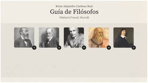 Guía Filósofos Watson Freud Wundt