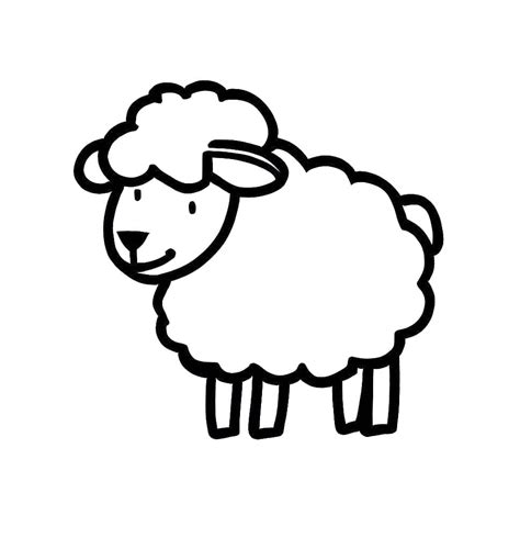 Coloriage Un Mouton Mignon télécharger et imprimer gratuit sur