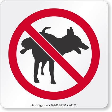 No Dog Peeing Graphic Sign