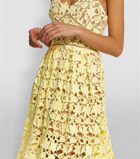 Self Portrait Azalea Lace Midi Dress Harrods Us