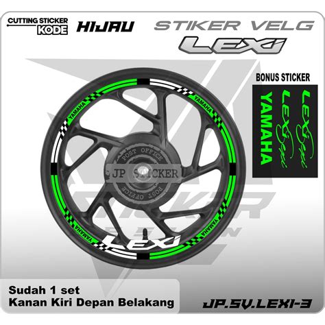 Jual Cutting Sticker Velg Lexi Stiker Velek Motor List Variasi Yamaha