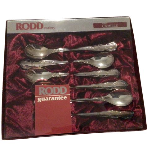 Bnwt Vintage Rodd Camille Set Parfait Spoons In Original Gift Box