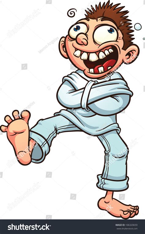 Crazy Cartoon Guy Straight Jacket Vector Stock Vector (Royalty Free ...