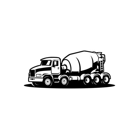 silhouette of concrete mixer truck vector 4930659 Vector Art at Vecteezy