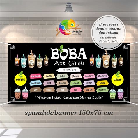 Jual Spanduk Banner Minuman Boba Ukuran Sedang Indonesiashopee Indonesia