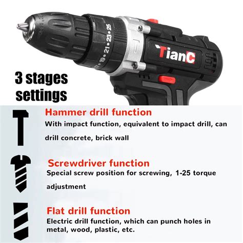 Vf Multifunctional Electric Impact Type Cordless Drill High Quality