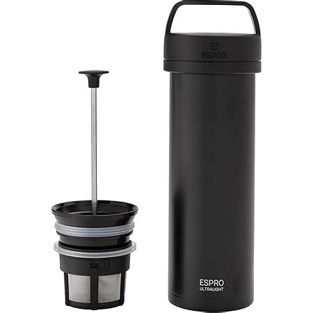 Rosenstein Söhne French Press Becher 2in1 Edelstahl Thermobecher mit