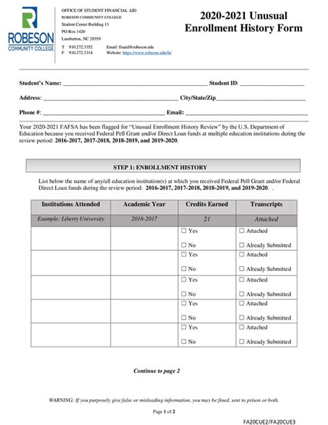 Fill Free Fillable Forms Robeson Community College