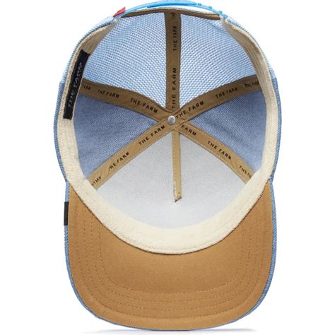 Goorin Bros Curved Brim The Farm Nude Denim Blue Snapback Cap Caphunters Ca