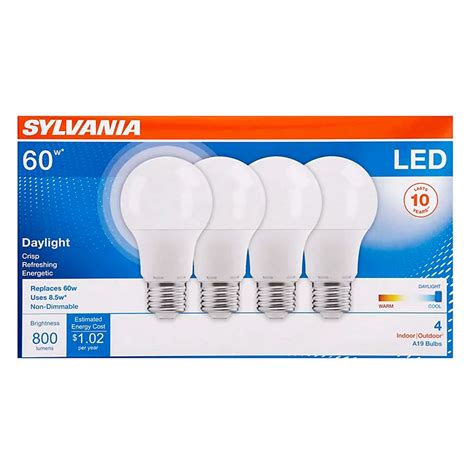 Sylvania Led 60 Watt A19 Daylight Bulbs Shop Home Improvement At H E B