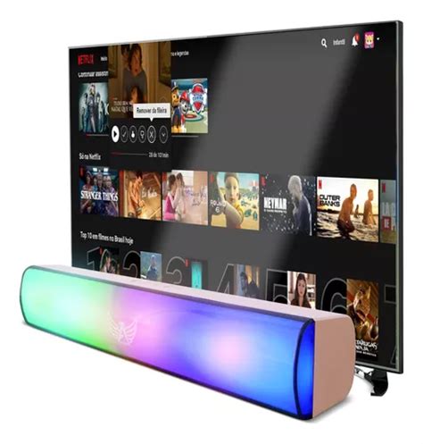 Caixa De Som Potente Mini Soundbar Smart Tv Pc Notebook Usb Frete Gr Tis