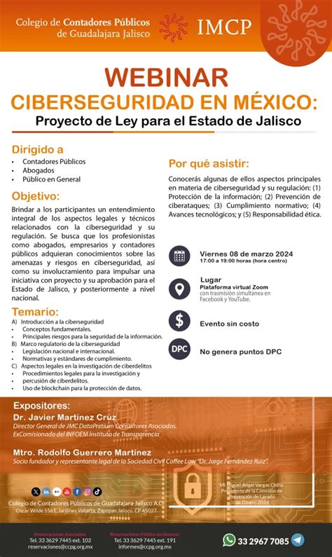 Webinar Ciberseguridad En M Xico Proyecto De Ley Para El Estado De