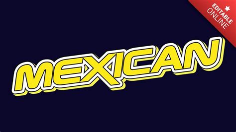 Mexican Efecto Adhesivo Amarillo Generador De Efectos De Texto