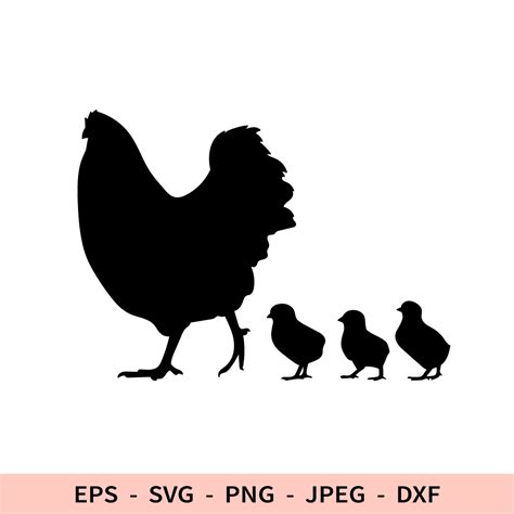 Chicken Svg Farm Bird Dxf File For Cricut Mama With Chicks P Inspire