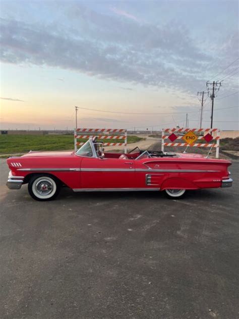 1958 Chevrolet Impala Convertible Red RWD Automatic impala Convertible ...