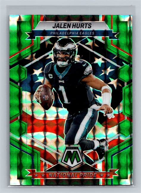 Jalen Hurts 2023 Panini Mosaic 252 Green Mosaic Philadelphia Eagles 1O