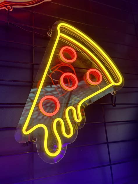 Pizza Neon Light Sign Pizza Neon Sign Pizza Led Sign Pizza Light Up