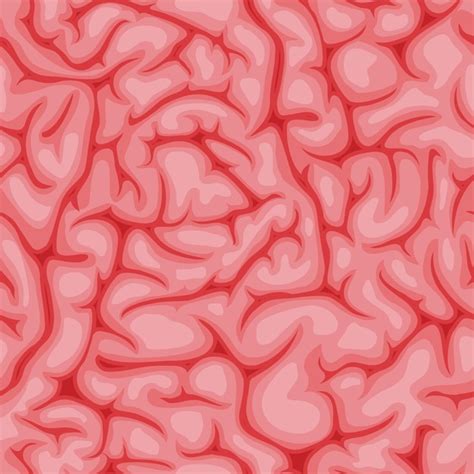 Cerebro De Patrones Sin Fisuras Con Textura De Tejido Rosa Vector Premium