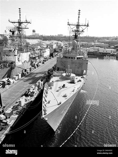 An Aerial Port Bow View Of The Guided Missile Frigate RENTZ FFG 46 At