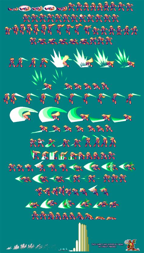 The Spriters Resource Full Sheet View Mega Man Zx Model Z