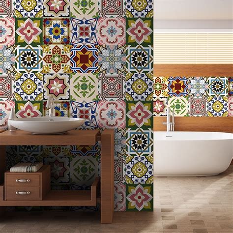 Kit 48 bathroom tile stickers Classics | MuralDecal.com