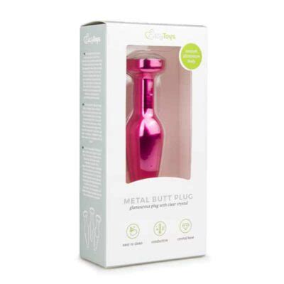 Plug Anal Met Lico Rosa Cristal Prazer Intenso Sex Shop