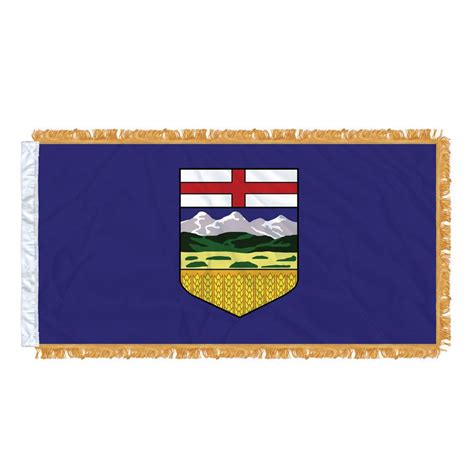 Flag Alberta 54 X 27 Sleeved And Fringed