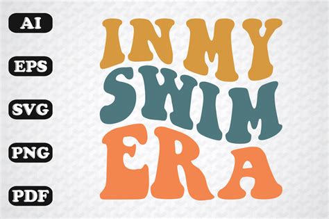 In My Swim Era Retro Wavy Svg Graphic By Sujon1638 · Creative Fabrica