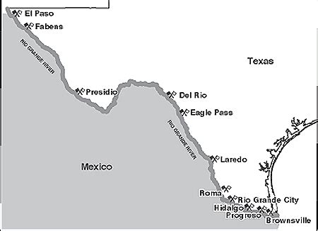 Texas Mexico Border Crossings Map