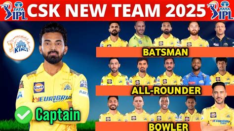 ipl  chennai super kings  squad csk team full players list