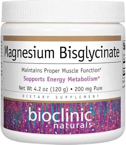 Bioclinic Naturals Magnesium Bisglycinate 200 Mg 4 2 Oz Powder At