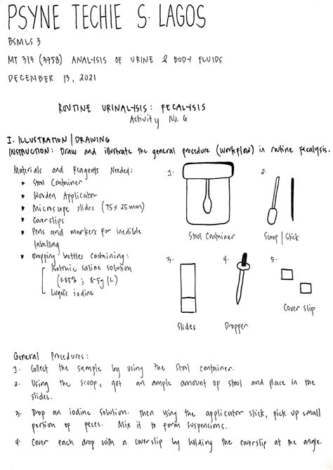 SOLUTION Analysis Of Urine And Body Fluids Laboratory Activity