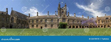 Panorama Of The Main Quad University Of Sydney Stock Photo Image Of