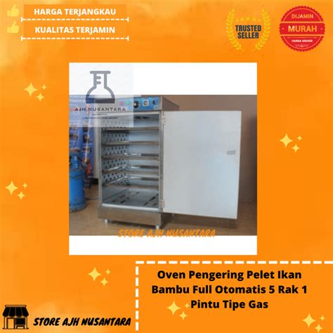 Jual ECO Oven Pengering Pelet Ikan Bambu Full Otomatis 5 Rak 1 Pintu