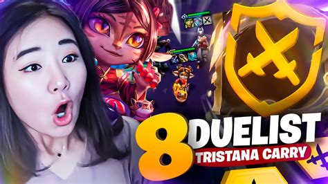 Tristana Reroll With 8 Duelist Is Unstoppable Tft Set 11 Youtube