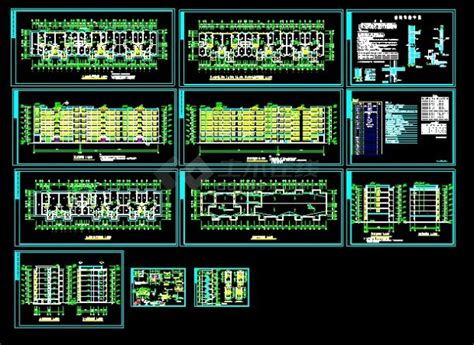 某多层住宅建筑设计施工整套cad图纸住宅小区土木在线