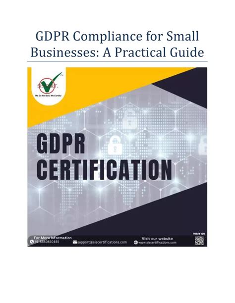 PPT GDPR Compliance For Small Businesses A Practical Guide