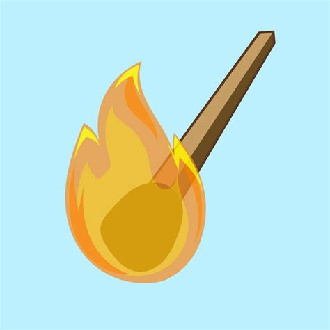 Premium Vector Vector Burning Match Lighter Icon Illustration