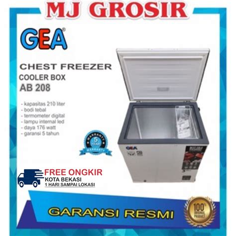 Jual GEA AB 208 R CHEST FREEZER BOX 208 L LEMARI PEMBEKU 210 LITER