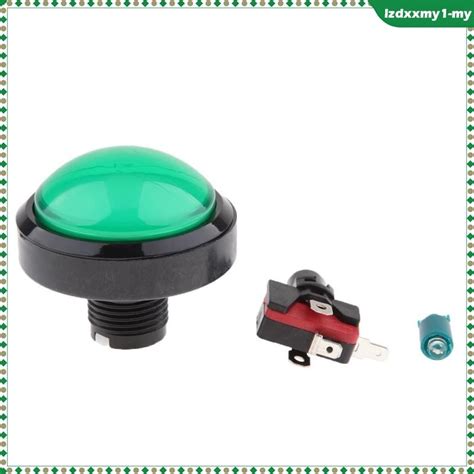 Mm Round Illuminated Arcade Push Button Switch Led Light Red