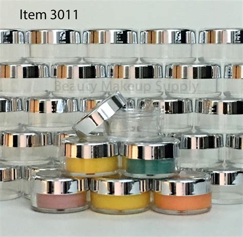Luxury Cosmetic Round Jars With Silver Trim Caps New Product At